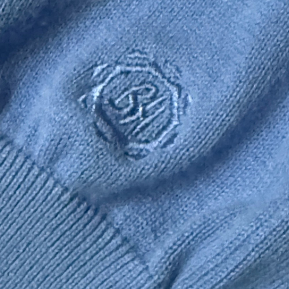 Ben Hogan Vintage Embroidered Vest Blue 100 Percent Cotton Golf Small - Picture 4 of 6